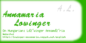 annamaria lowinger business card